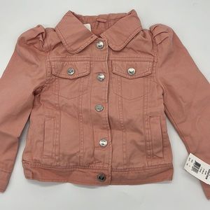 urban republic girl’s puff sleeve denim jacket nwt